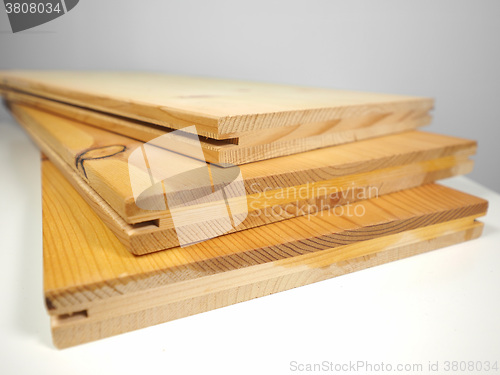 Image of Wood planks on table