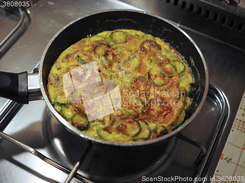 Image of Zucchini and mushroom omelet