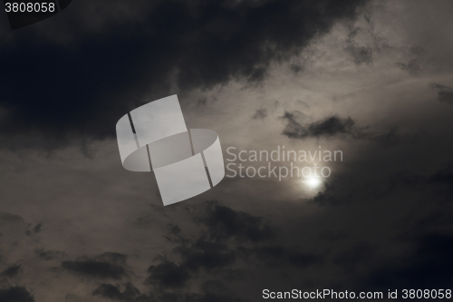 Image of night sky ,  with clouds