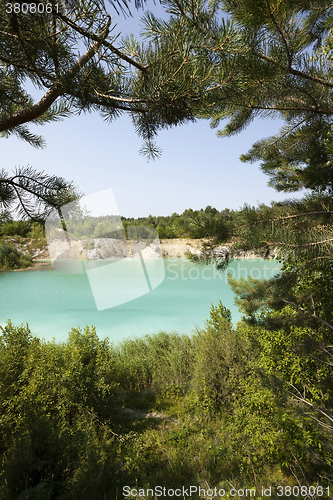 Image of artificial lake , Belarus