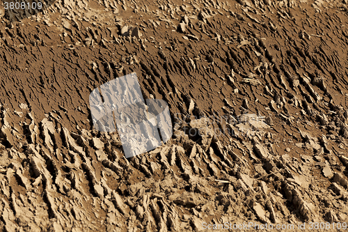 Image of land plowed field  