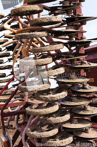 Image of tractor wheels   for planting  