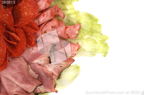 Image of salami background