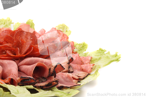 Image of salami background