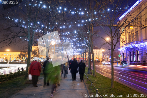 Image of Decorated plane tree alley in Zrinjevac