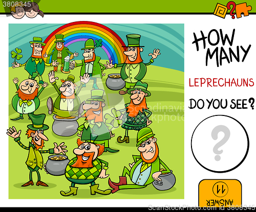 Image of counting task with leprechauns