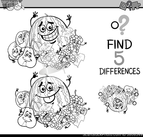 Image of game of differences coloring book