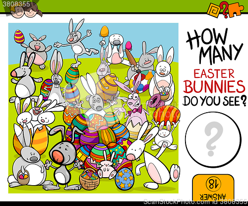 Image of counting task with easter bunny