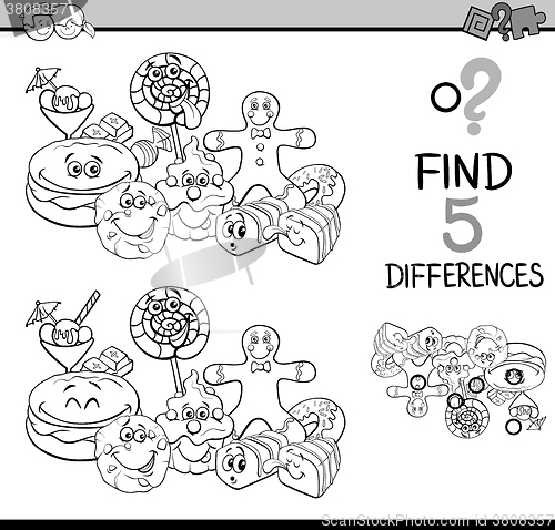 Image of differences game coloring book