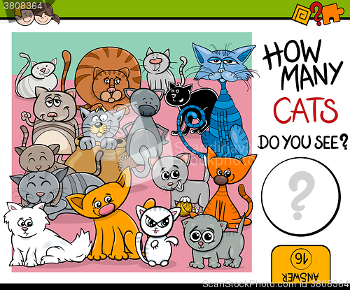 Image of counting cats task for children
