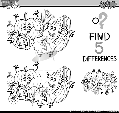 Image of differences task coloring book