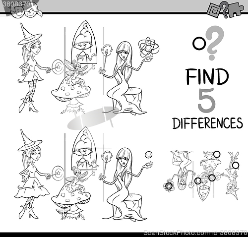 Image of differences test coloring book
