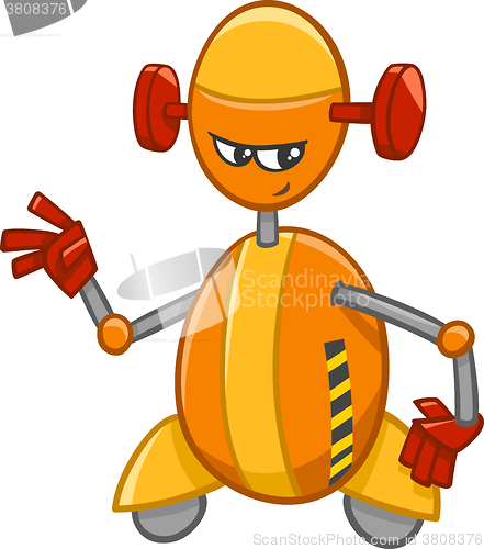 Image of robot character cartoon illustration