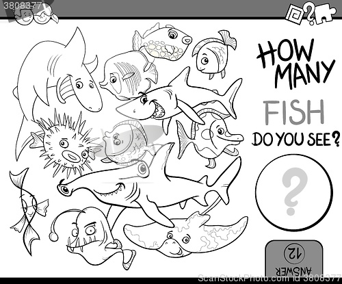 Image of counting fish coloring book