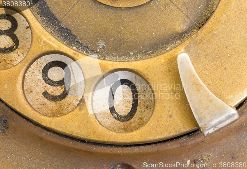 Image of Close up of Vintage phone dial - 0