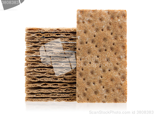 Image of Stack of crackers (breakfast) isolated