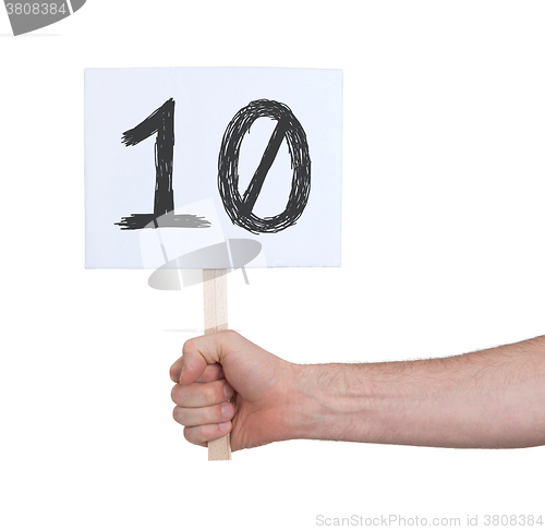 Image of Sign with a number, 10