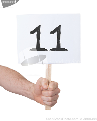 Image of Sign with a number, 11