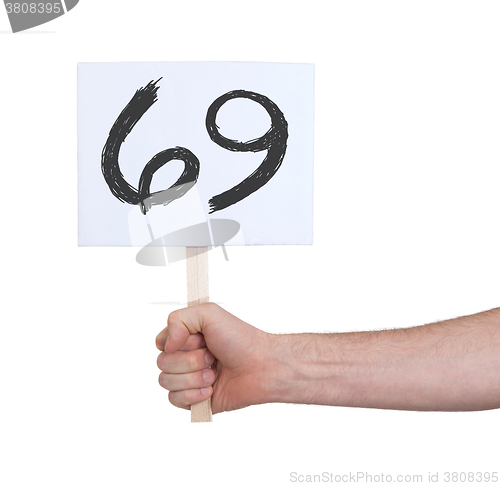 Image of Sign with a number, 69