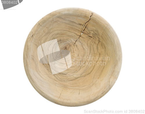 Image of Wooden bowl isolated