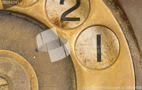 Image of Close up of Vintage phone dial - 1