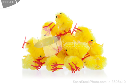 Image of Abundance of easter chicks, selective focus