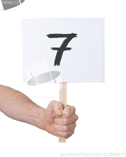 Image of Sign with a number, 7