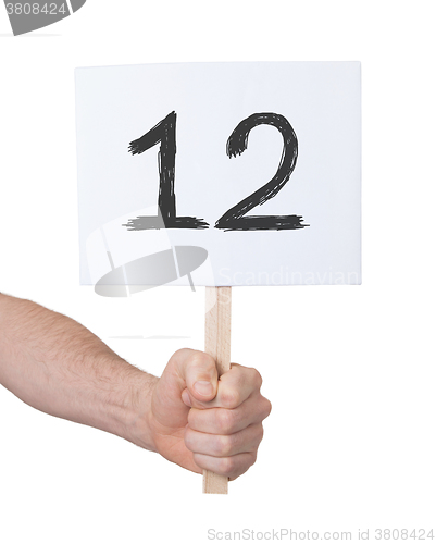 Image of Sign with a number, 12