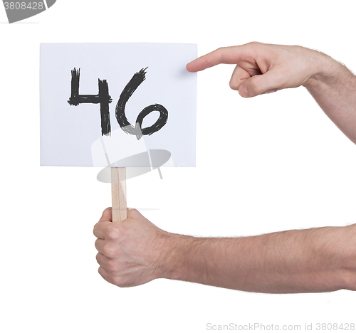 Image of Sign with a number, 46