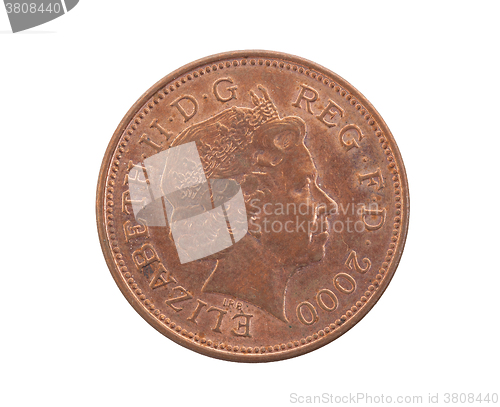 Image of Two Pence coin isolated 