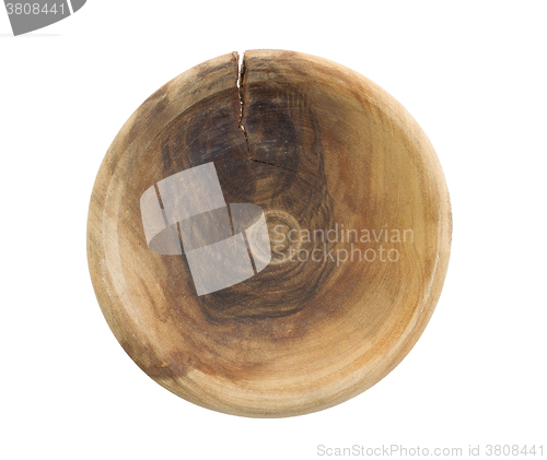 Image of Wooden bowl isolated