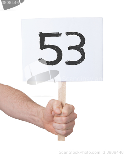 Image of Sign with a number, 53