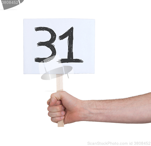 Image of Sign with a number, 31