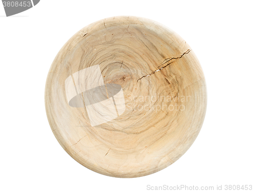 Image of Wooden bowl isolated