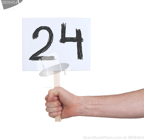 Image of Sign with a number, 24