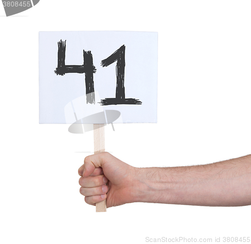 Image of Sign with a number, 41