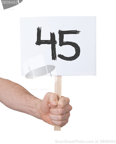 Image of Sign with a number, 45