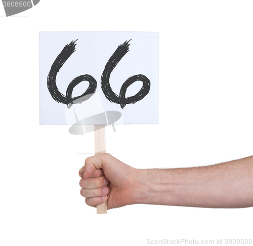 Image of Sign with a number, 66