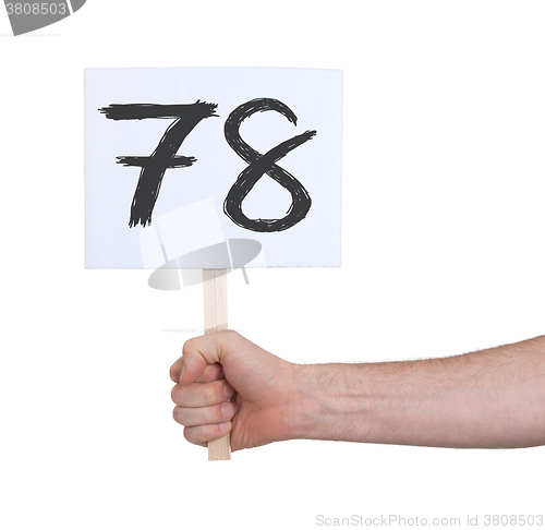 Image of Sign with a number, 78