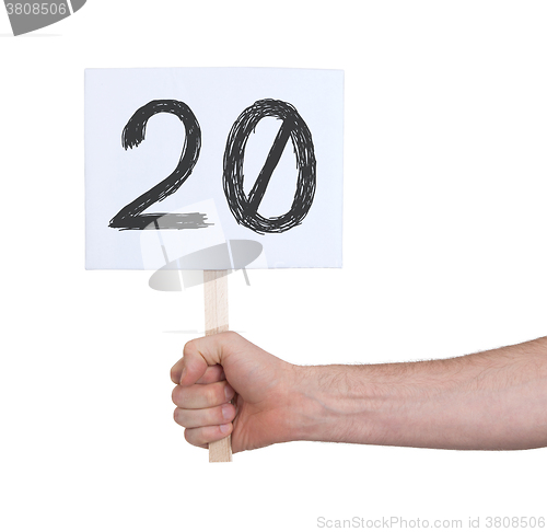 Image of Sign with a number, 20