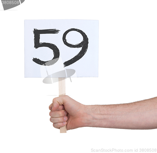 Image of Sign with a number, 59