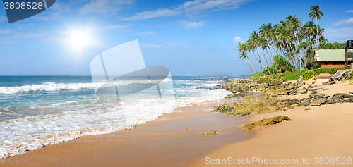 Image of Sun over waves