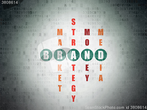 Image of Advertising concept: Brand in Crossword Puzzle