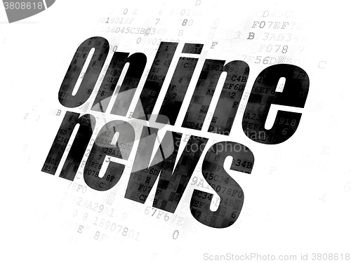 Image of News concept: Online News on Digital background