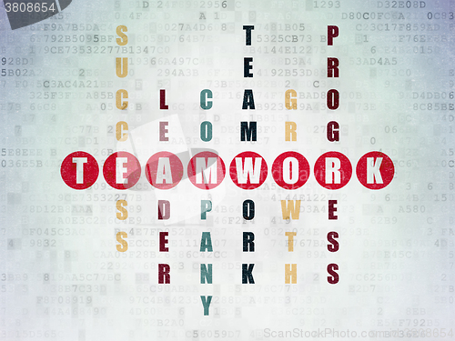 Image of Business concept: Teamwork in Crossword Puzzle