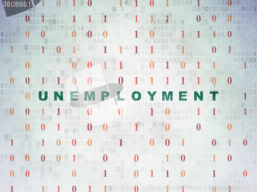 Image of Finance concept: Unemployment on Digital Paper background