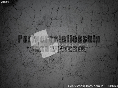 Image of Business concept: Partner Relationship Management on grunge wall background
