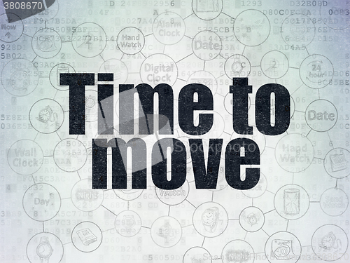 Image of Timeline concept: Time to Move on Digital Paper background