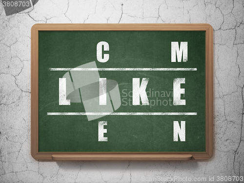 Image of Social network concept: Like in Crossword Puzzle