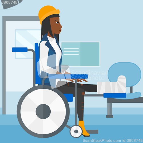 Image of Patient sitting in wheelchair.